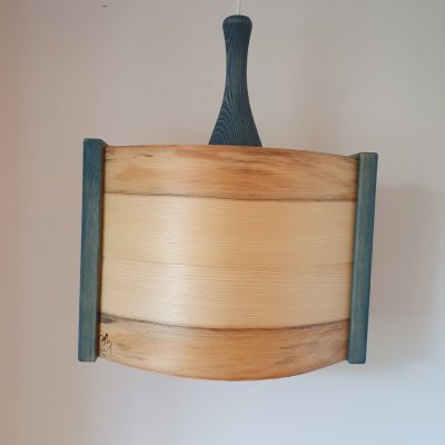 Fönsterlampa stor blå släckt